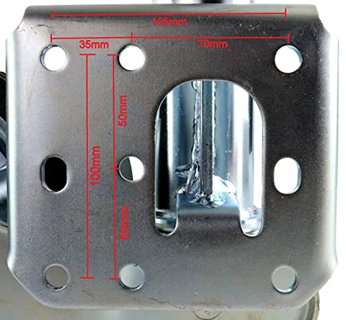 p4U Rueda de apoyo original Knott para remolque, carga pesada, 500 kg, 200 x 50 mm