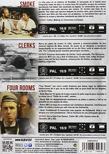 Pack: Wang + Smith + Tarantino/Rodríguez (Smoke + Clerks + Four Rooms) [DVD]