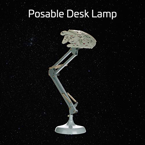 Paladone Millennium Falcon Posable Desk Lamp Lámpara de Escritorio Halcon milenario, Star Wars, Gris, único