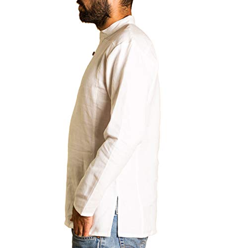 PANASIAM Shirt, Hemp, White, M, LS