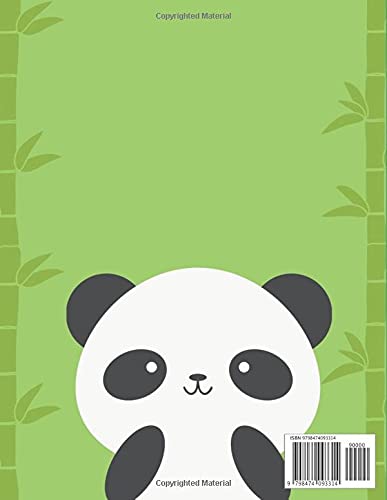 Panda Primary Composition Notebook k-2: Dotted Midline and Picture Space, Grades K-2 Composition School Exercise Book | Primary Composition Notebook ... to Three (Draw and Write Exercise Book)