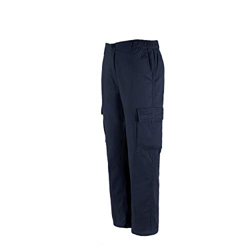 Pantalón de Trabajo para Adulto Blanco/Negro/Gris/Azul Marino Uniforme Laboral (XL, Azul Marino)