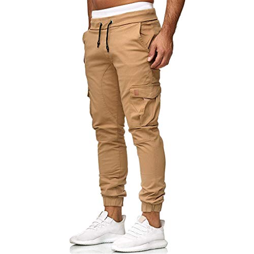 Pantalones Hombre Casuales Moda Color sólido Deportivos Running Pants Jogging Pantalon Fitness Gym Slim Fit Pantalones Largos Pantalones Ropa de Hombre Pantalones de Trekking vpass