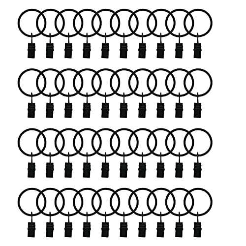 Paquete de 40 Clips para Cortinas Clips de Cortina Metal Enganches para Cortinas Pinza para Cortina de 32 mm con Clips Anillas para Cortinas de Salon y Ducha