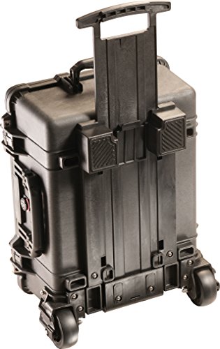 PELI 1560M Maleta de Transporte con Ruedas de Poliuretano Todo Terreno, IP57 estanca e Impermeable al Polvo, Fabricada en EE.UU, 44L de Capacidad, con Espuma Personalizable, Color Negro