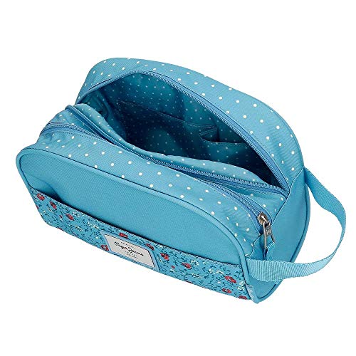 Pepe Jeans AVA Neceser Dos Compartimentos Azul 26x16x12 cms Poliéster