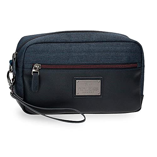 Pepe Jeans Britway Bolso de Mano Azul 24,5x15x6 cms Poliéster