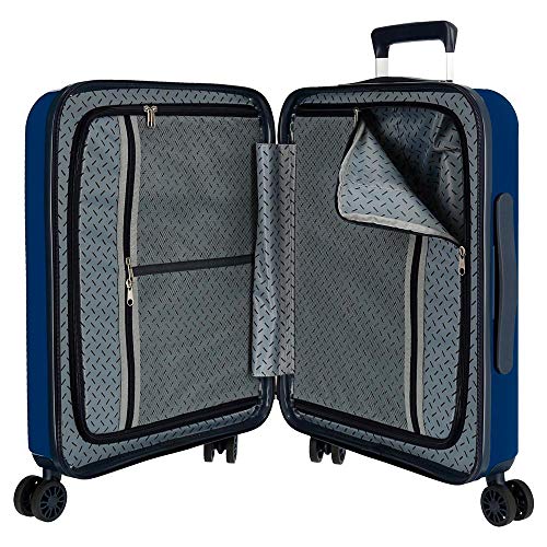 Pepe Jeans Emma Maleta de Cabina Azul 40x55x20 cms Rígida ABS Cierre TSA Integrado 38,4 2 kgs 4 Ruedas Equipaje de Mano