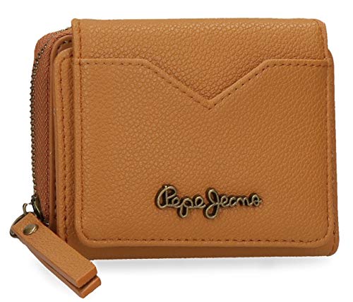 Pepe Jeans India Billetero con Monedero Amarillo 10x8x3 cms Piel Sintética