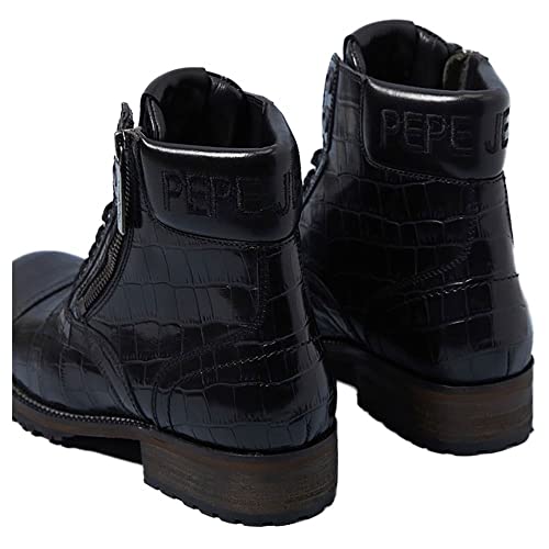 Pepe Jeans Melting Paddy, Motorcycle Boot Mujer, (999black), 37 EU