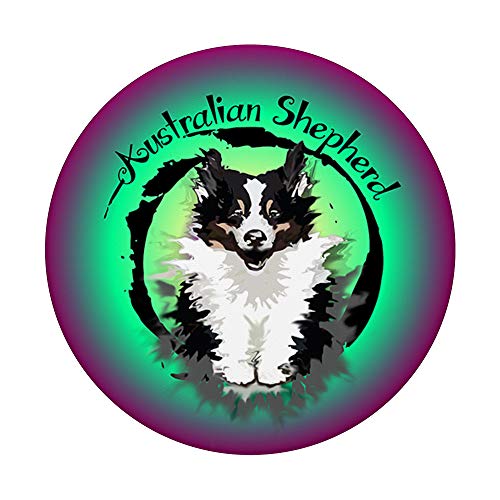 Perro pastor australiano saltar PopSockets PopGrip Intercambiable