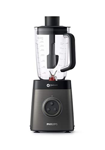 Philips Avance Collection Batidora HR3663/90 - Licuadora (35000 RPM, Botones, Giratorio, 2,2 L, LED, Batidora de vaso, Negro, Metálico)