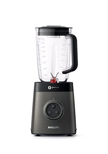 Philips Avance Collection Batidora HR3663/90 - Licuadora (35000 RPM, Botones, Giratorio, 2,2 L, LED, Batidora de vaso, Negro, Metálico)