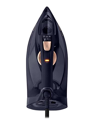 Philips Azur Elite GC4909/60 Plancha de Vapor 3000W, Golpe de vapor 250g, Suela SteamGlide Elite, Negro/Dorado