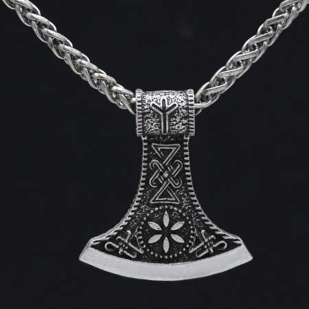 PIERRETOILES Collar Colgante Vikingos «El Hacha d'Odin»