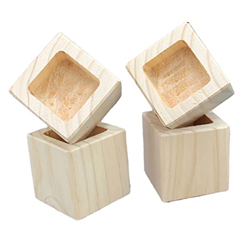 Pies Cóncavos Elevación de Muebles de Madera Maciza, Cama Mesa Escritorio Muebles Piernas Pies hasta Elevador, Agrega Altura a Camas Sofás,Paquete de 4(Size:6×6×15cm)