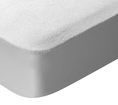 Pikolin Home - Protector de colchón de rizo antiácaros impermeable, transpirable y absorbente para colchones de hasta 32 cm de altura