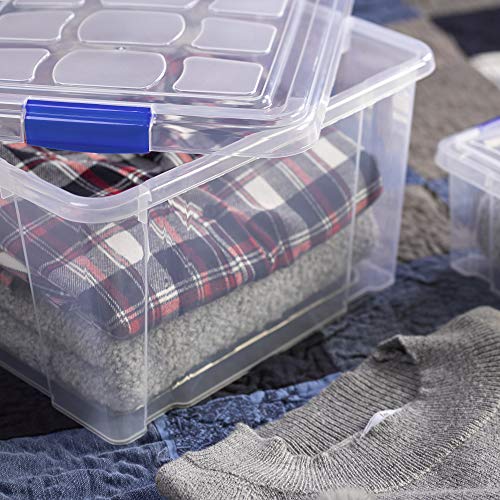 PLASTIC FORTE, Caja de almacenamiento, TRANSPARENTE, 16 Litros, sin ruedas