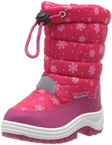 Playshoes Botas de Nieve de Invierno, Unisex niños, Rosa (Pink 18), 30/31 EU