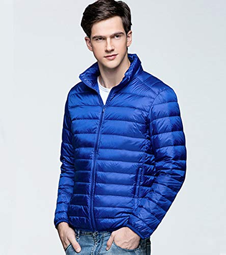 Plumas Ligero Hombre Plumiferos Hombre Chaquetas Acolchado Plumon Ligeras Abrigo Chaqueta Plumas Cazadora Ligera Plumifero Ultralight Portátil Caballero Chaquetones Invierno Tallas Grandes Zafiro M