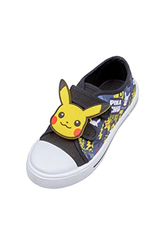 Pokemon Bombas de lona para niños, color Negro, talla 30 EU