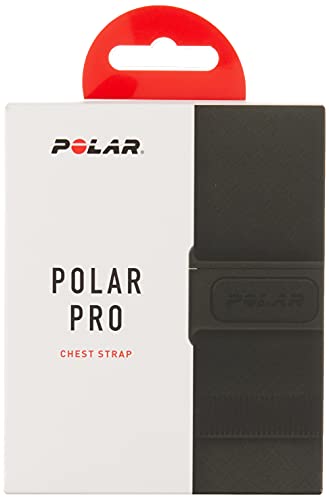 Polar Elástico Pro Strap - Elástico para sensor de frecuencia cardíaca, color negro, talla M-XXL