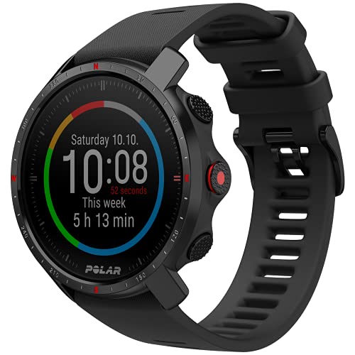 Polar Grit X Pro - GPS Multisport Smartwatch - Durabilidad Militar, Cristal de Zafiro, FC en la Muñeca, Batería de Larga Duración, Orientación, Para Deportes al Aire libre, Trail Running, Senderismo