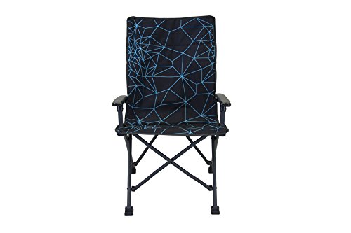 Portal Outdoor Girona Silla Plegable para Camping, Aluminio, Negro y Azul, 57 x 43 x 50 cm