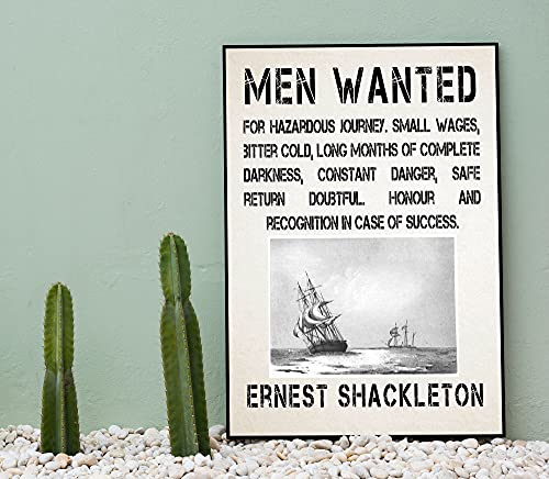 Póster de la expedición de la Antártida de Ernest Shackleton Men Wanted