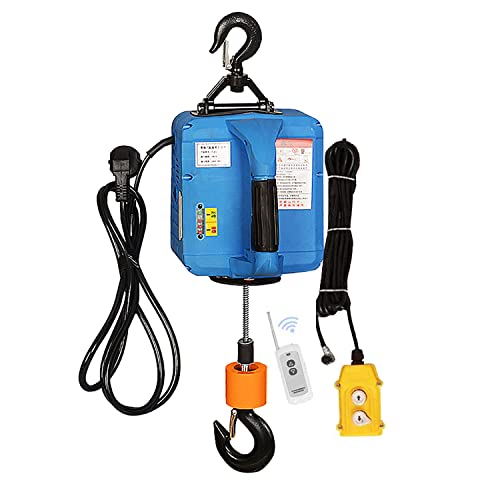 PPOO Mini polipasto eléctrico, grúa de 220 v, polipasto de elevación pequeño para el hogar, Motor de Control Remoto inalámbrico de 1500 w, polipasto eléctrico de tracción 3 en 1