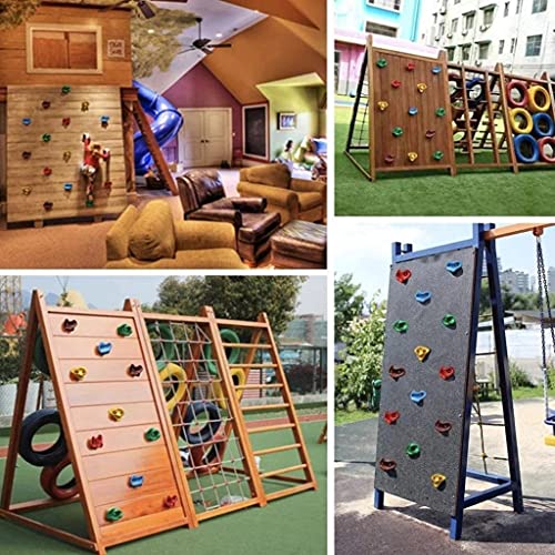 Presas de Escalada Presas De Escalada para Niños, Rocódromo De Bricolaje para Niños, Kit De Escalada Interior Y Exterior con Tornillos