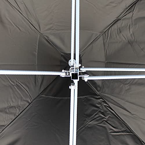 PrimeMatik - Carpa Plegable 250x250cm Tienda Negra con Telas Laterales