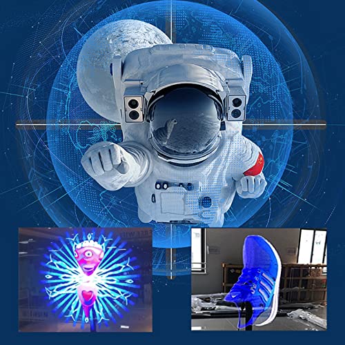 Proyector de Ventilador de Holograma 3D con Aplicación, Pantalla de Feria Comercial, 928 Piezas, Cuentas de LED, Luz de Cielo, Luz de Noche, Pantalla de Holograma, Ventilador para Tienda, Bar,(EU)