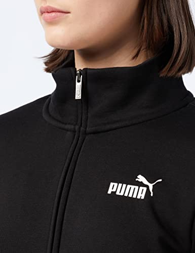 PUMA ESS Track FL Sudadera, Mujer, Negro (Cotton Black), XS