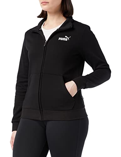 PUMA ESS Track FL Sudadera, Mujer, Negro (Cotton Black), XS