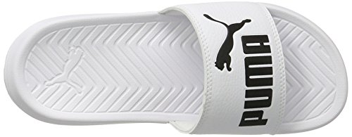 PUMA Popcat, Zapatos de Playa y Piscina, para Unisex adulto, Blanco (Puma White-Puma Black), 48.5 EU