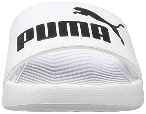 PUMA Popcat, Zapatos de Playa y Piscina, para Unisex adulto, Blanco (Puma White-Puma Black), 48.5 EU