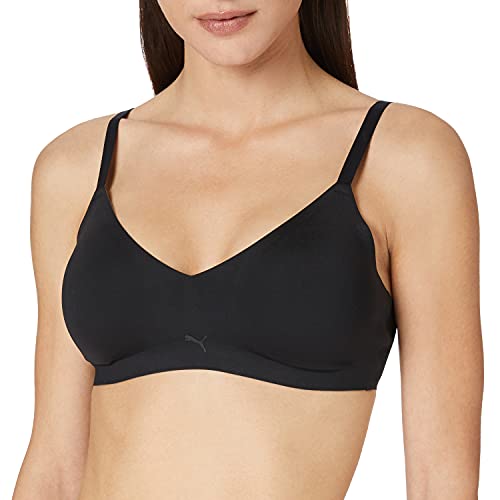 PUMA Women 2ND Skin Soft Padded Bra 1P Ropa Interior, Black, S para Mujer