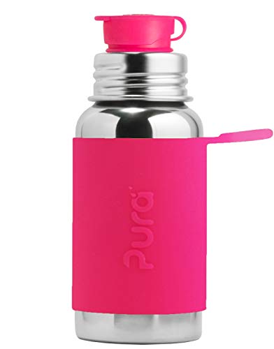 Pura Kiki-Botella Sport de Acero Inoxidable de capacidad 550ml-Color Rosa