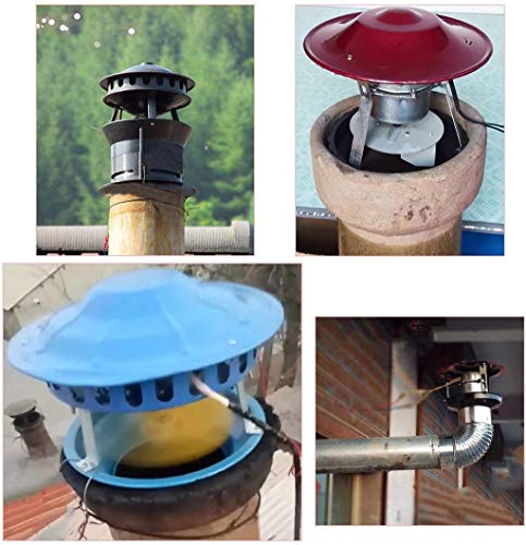 QMZDXH Roof Inducida Chimenea Extractor de Humos, Evacuador de Humo de Chimenea, Aspiradora, Evacuador de Humo de Chimenea Sombrero