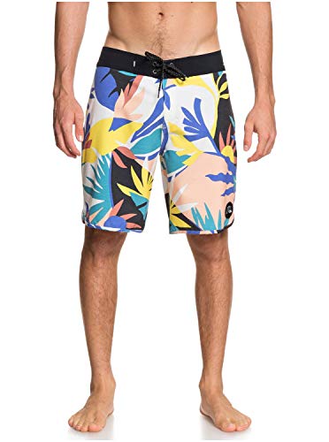 Quiksilver Highline Tijuana 19" - Boardshorts para Hombre Boardshort, Hombre, Snow White, 34