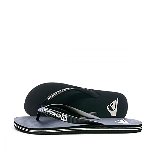 Quiksilver Molokai-Flip-Flops For Men, Zapatos de Playa y Piscina Hombre, Negro (Black/Black/White Xkkw), 43 EU