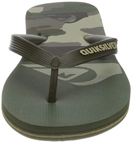 Quiksilver Molokai Panel, Chanclas Hombre, Verde y Negro, 39 EU