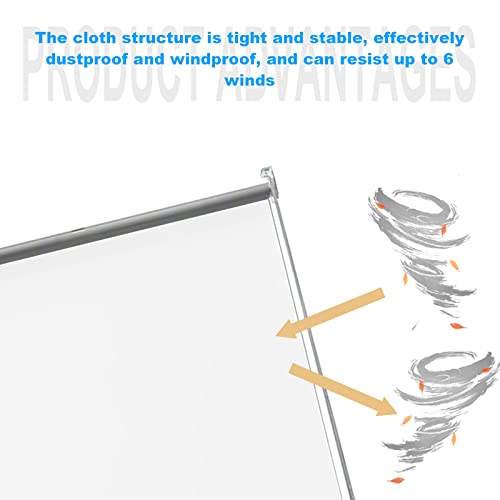 QWEASDF Persianas enrollables Transparentes PVC Grandes,Estor Enrollable Vinilo,50-160cm Ancho,Cortina Ventana plástico Prueba Lluvia con Accesorios,para pérgola Exterior,Patio,120x150cm/47.2x59in