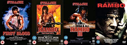 Rambo Complete Collection 1-4 DVD - Rambo First Blood, Rambo First Blood: Part 2, Rambo 3, Rambo DVD [ UK Region 2 ]