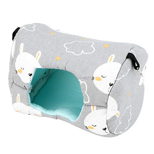 Redxiao Casa Colgante Gris Nido Colgante Grande para Mascotas, Hamaca para hámster de Cuatro Estaciones, casa Colgante para hámster, para Chinchillas Chinchillas(Gray Bunny)