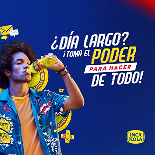 Refresco Inca Kola Sabor Original – Botella de vidrio de 300 mL / 10 Fl Oz cada una. Bebida Tradicional del Perú Refrescante y de un Inigualable Sabor (Caja de 8 Botellas / 2400 mL / 80 Fl Oz TOTAL)