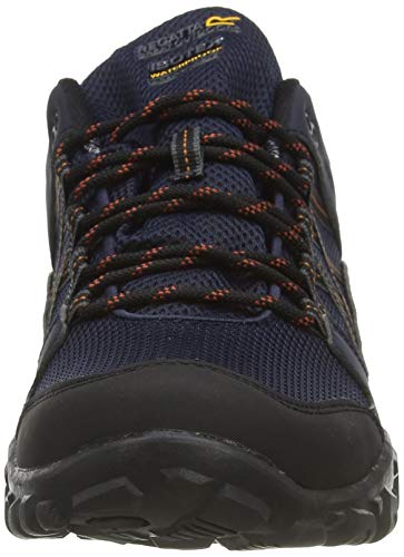 Regatta edgepoint III' Waterproof Walking Shoes, Zapatillas de Senderismo Hombre, Azul (Navy/Burnt Umbre Qfd), 46 EU