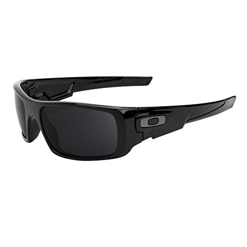 Revant Lentes de Repuesto Compatibles con Gafas de Sol Oakley Crankshaft, Polarizados, Negro Cromado MirrorShield