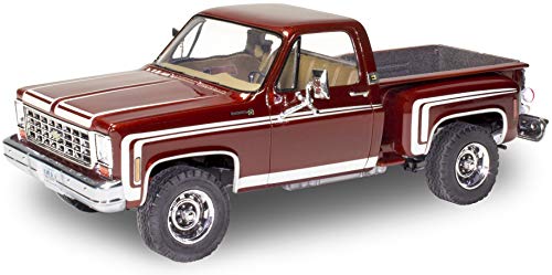 Revell-1976 Chevy Sport Stepside Pickup 4X4 Monogram Modelo Kit de Montaje de plástico, Escala 1:24, Color sin barnizar (85-4486)